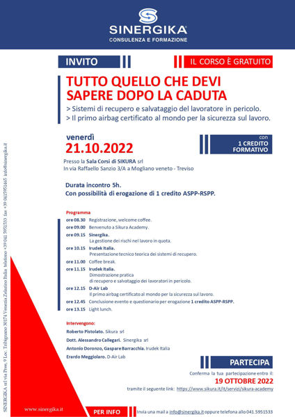 Immagine di SEMINARIO GRATUITO: TUTTO QUELLO CHE DEVI SAPERE DOPO LA CADUTA (21/10/2022)